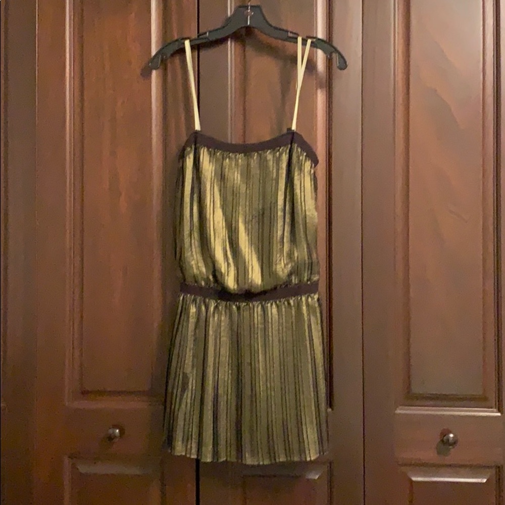 BCBGMAXAZRIA bronze mini dress size small